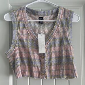 Urban Outfitters Pink and Yellow Plaid Crop Top